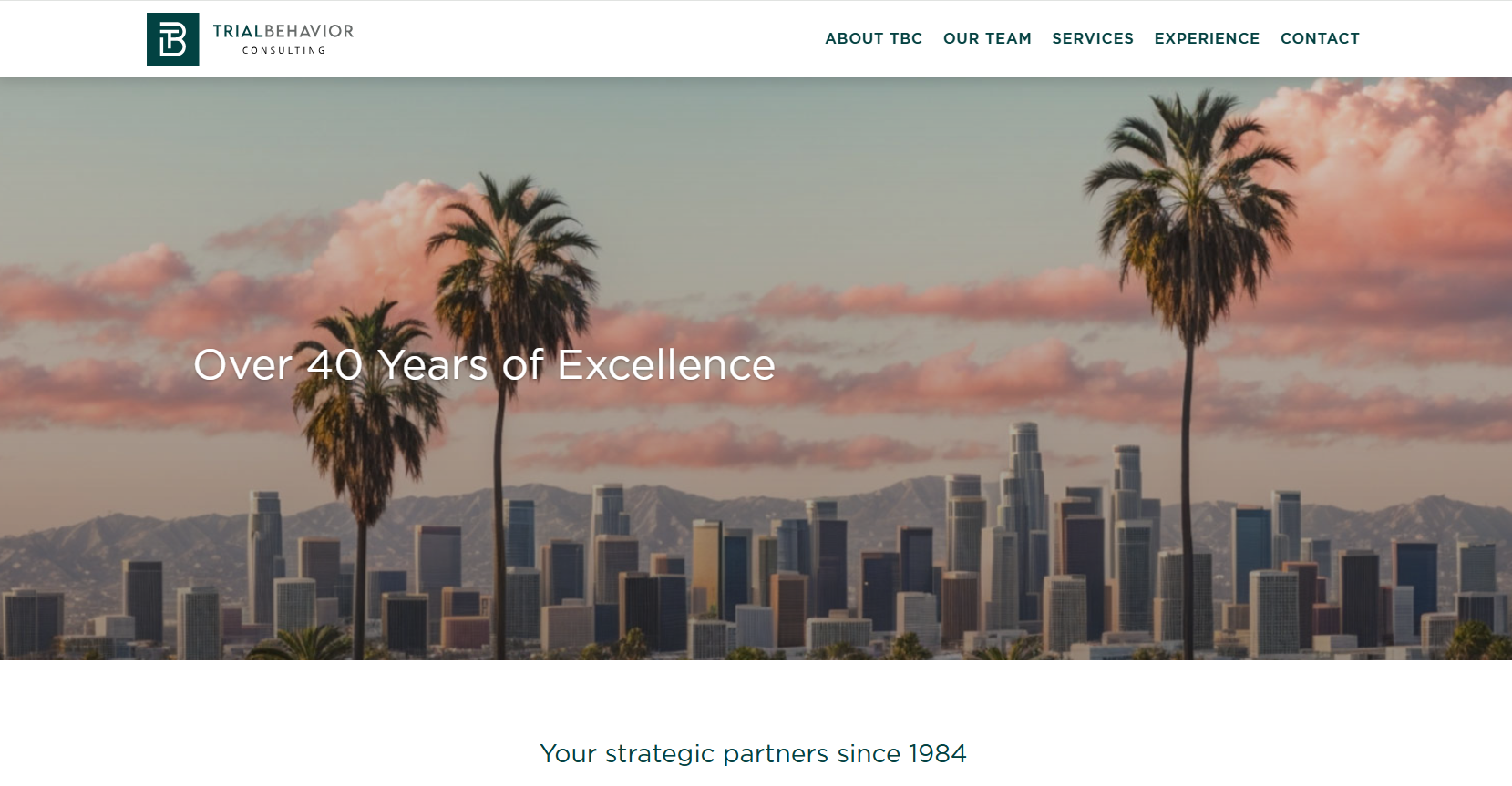 Trial Behavior Consulting website